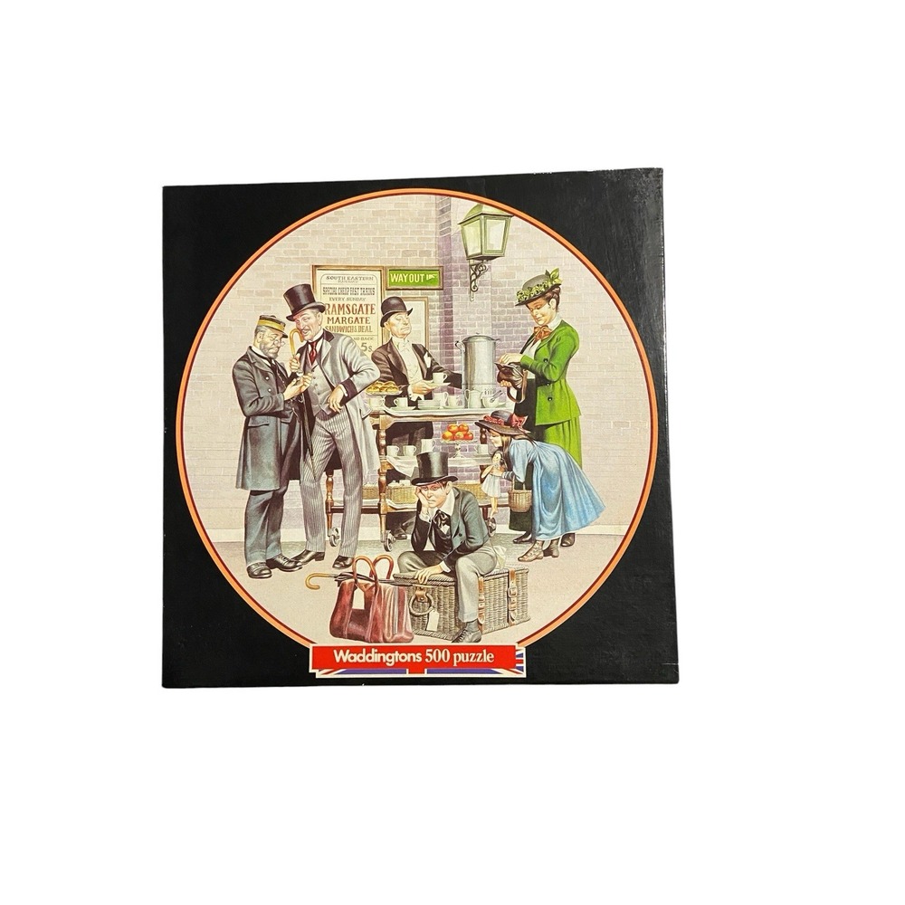 Waddingtons Edwardian England Station Buffet 500pc 1987 Ron Embleton